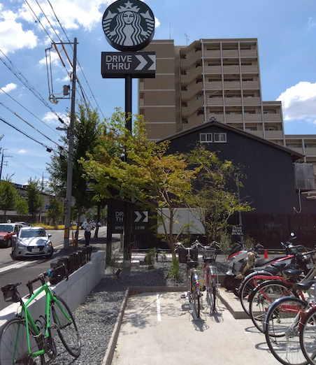 スタバ京都西大路店・駐輪場