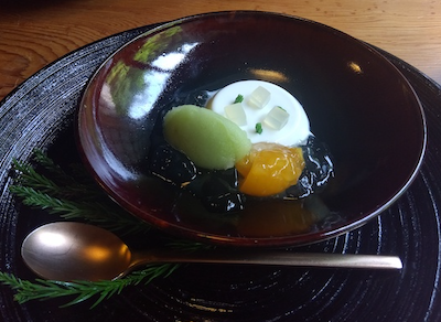 美山荘のランチ 水菓子