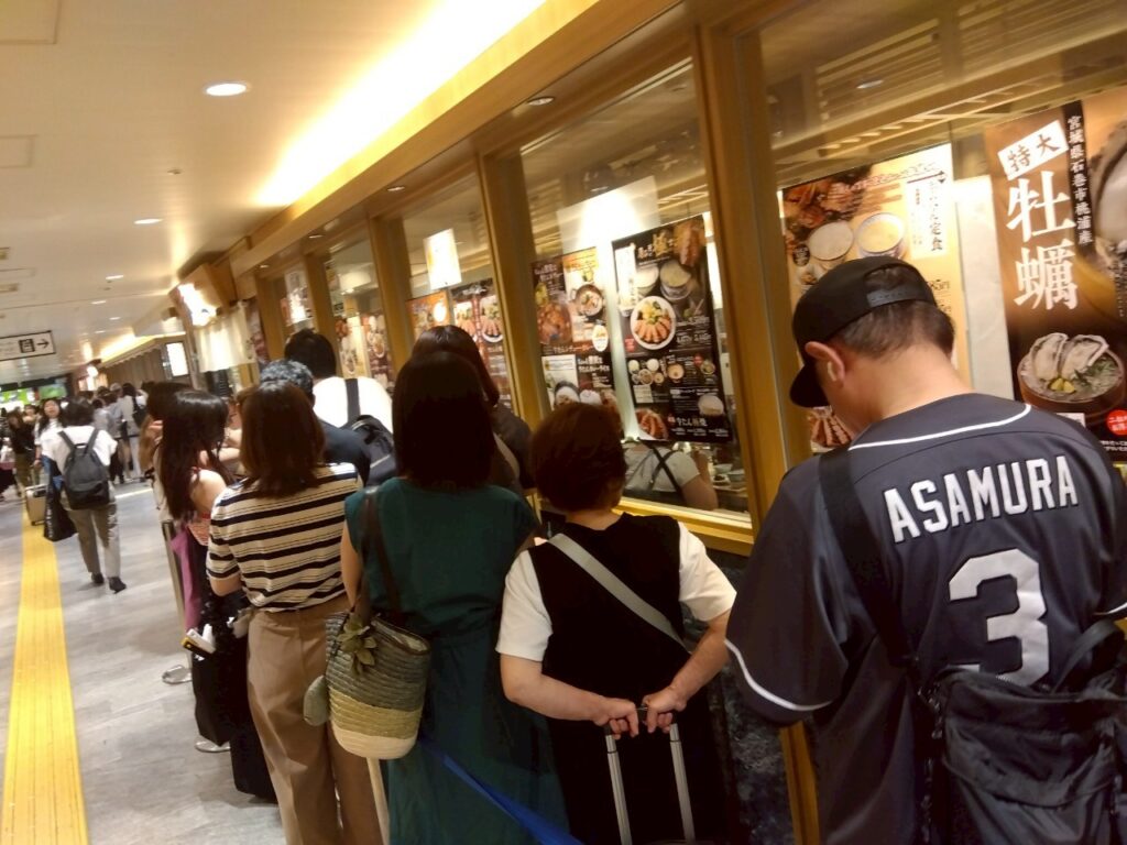 仙台駅・牛タン・利休の待ち時間